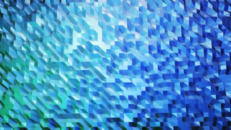 stylish creative abstract low poly background in 4k. abstract waves move on glossy surface in loop. smooth soft seamless animation. simple minimalistic geometric bg. blue gradient color