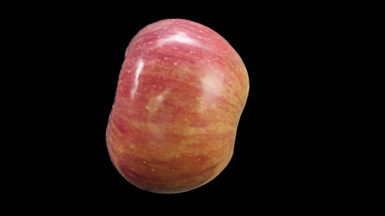 Apple Rotating With Alpha Channel, Video In 4K