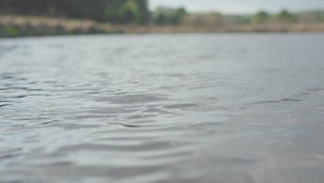 close-up of rippled river water