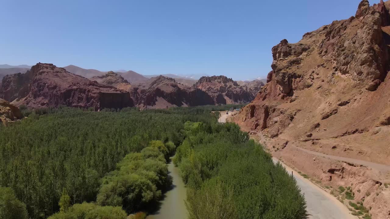 Drone footage from Bamyan way January 12, ?2022