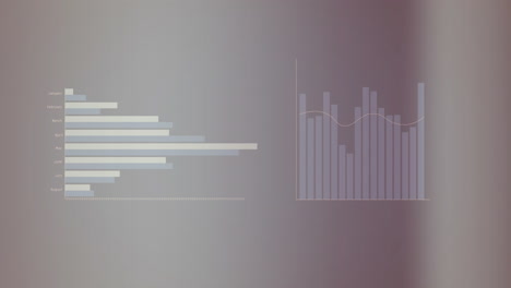 Animación-De-Diagramas-Y-Procesamiento-De-Datos-Sobre-Fondo-Gris