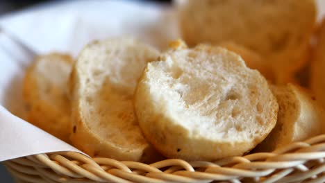 slices of bread in a basket