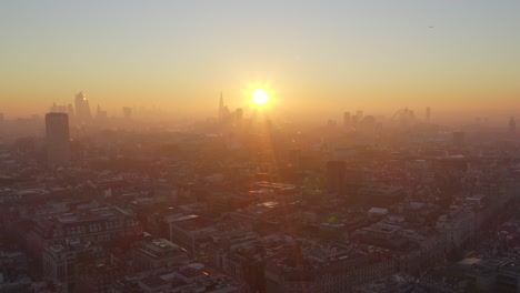 stunning sunset over london cityscape