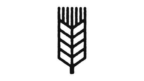 wheat icon animation footage & alpha channel