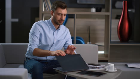 financial manager using computer