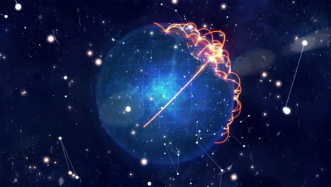 video generado digitalmente de la galaxia