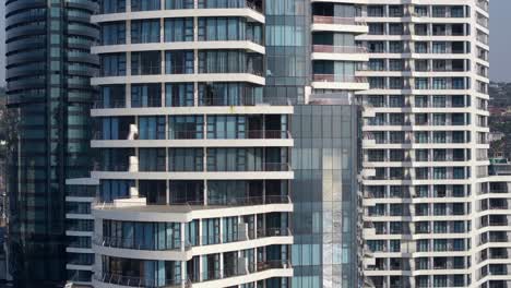 modern high-rise buildings in sunny umhlanga, clear sky, urban architecture