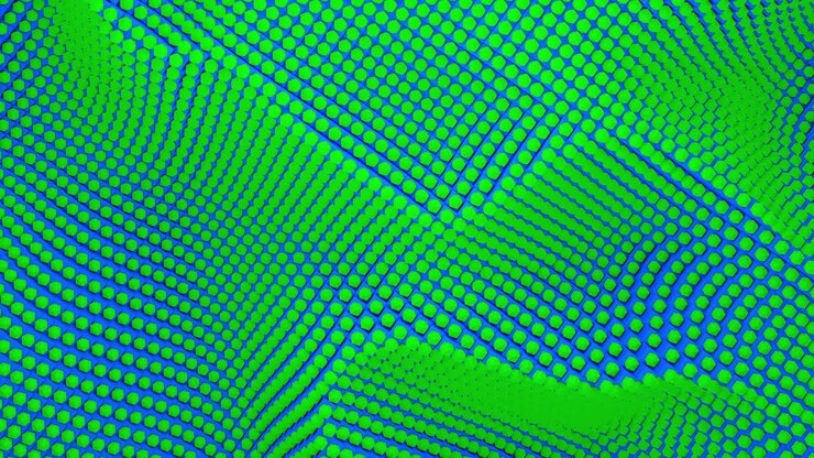 Disegno geometrico astratto con colori blu e verde