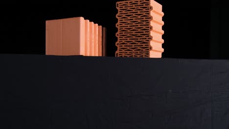 ladrillos huecos de color naranja