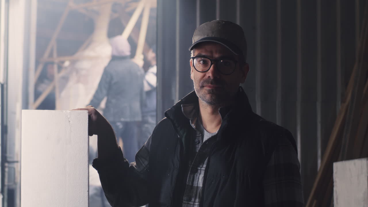 Retrato de un trabajador de la construcción