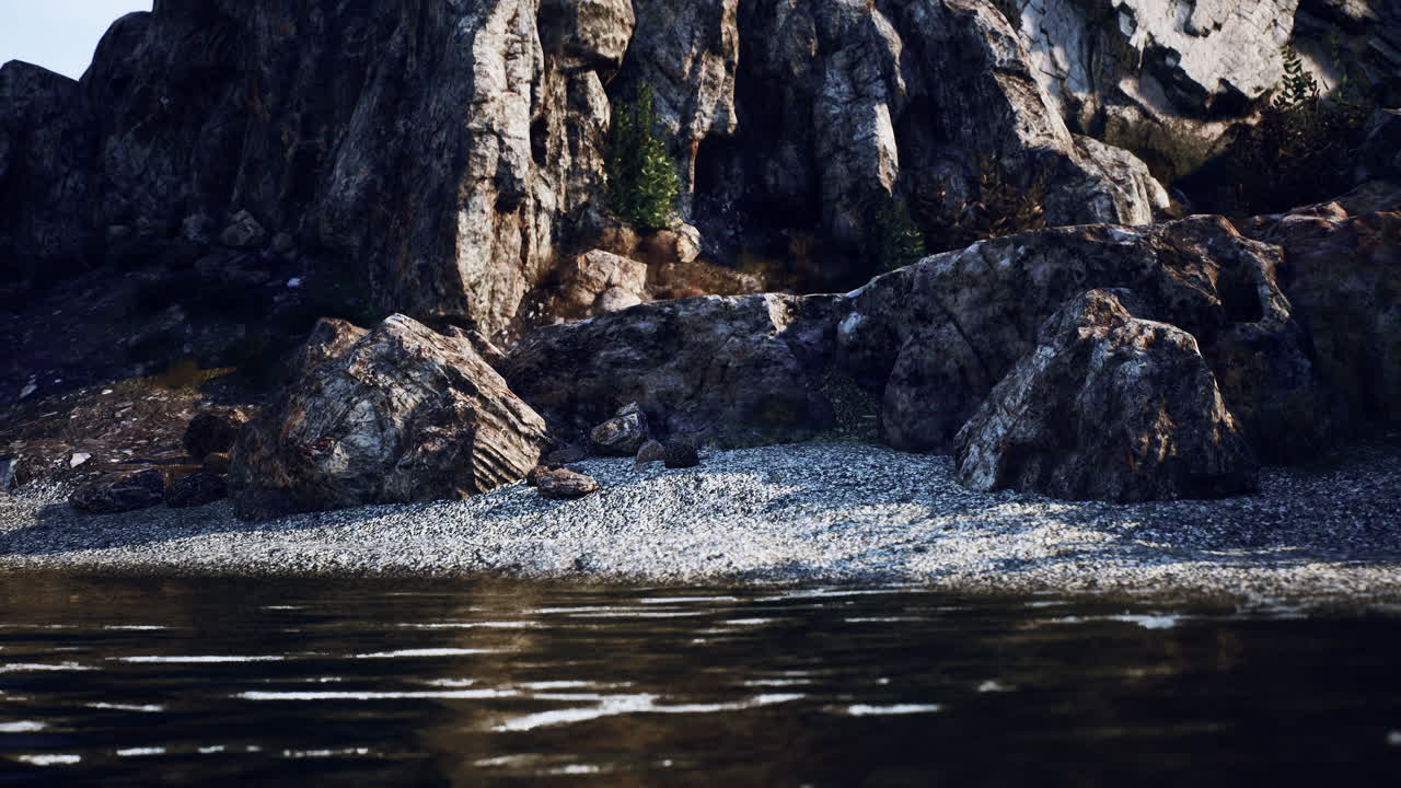 산 을 볼 수 있는 조용 한 호수