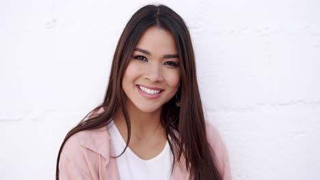retrato de una mujer sonriente