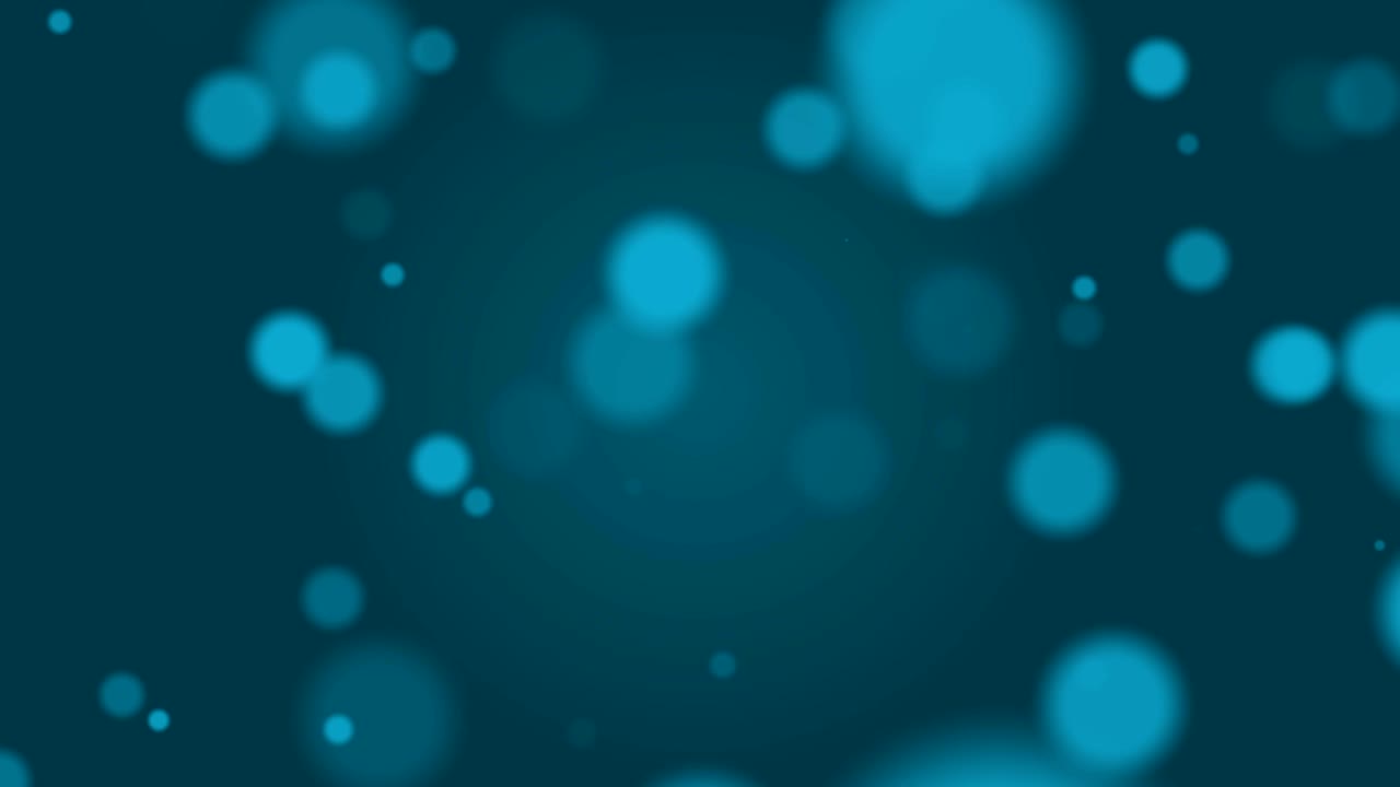 animación de manchas de luz brillantes azules que se mueven en movimiento hipnótico sobre un fondo azul