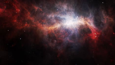 vuelo espacial de bucle sin costuras en el lado polvoriento de la espada de orión. renderización 4k 3d. vuelo a través del espacio con campo de estrellas, galaxias y nebulosas animación de bucle. elementos proporcionados por la imagen de nasa.