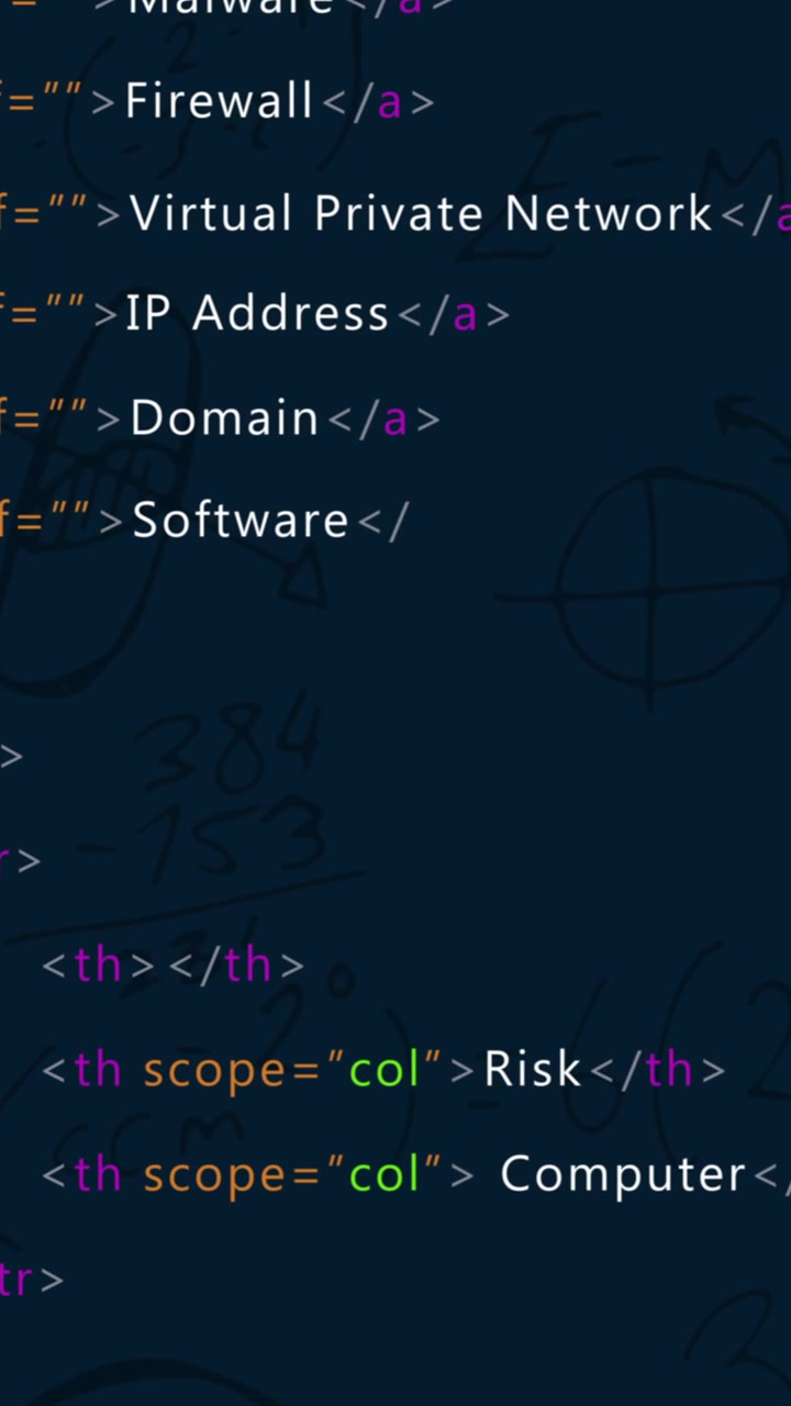 Animation of digital data processing over dark background