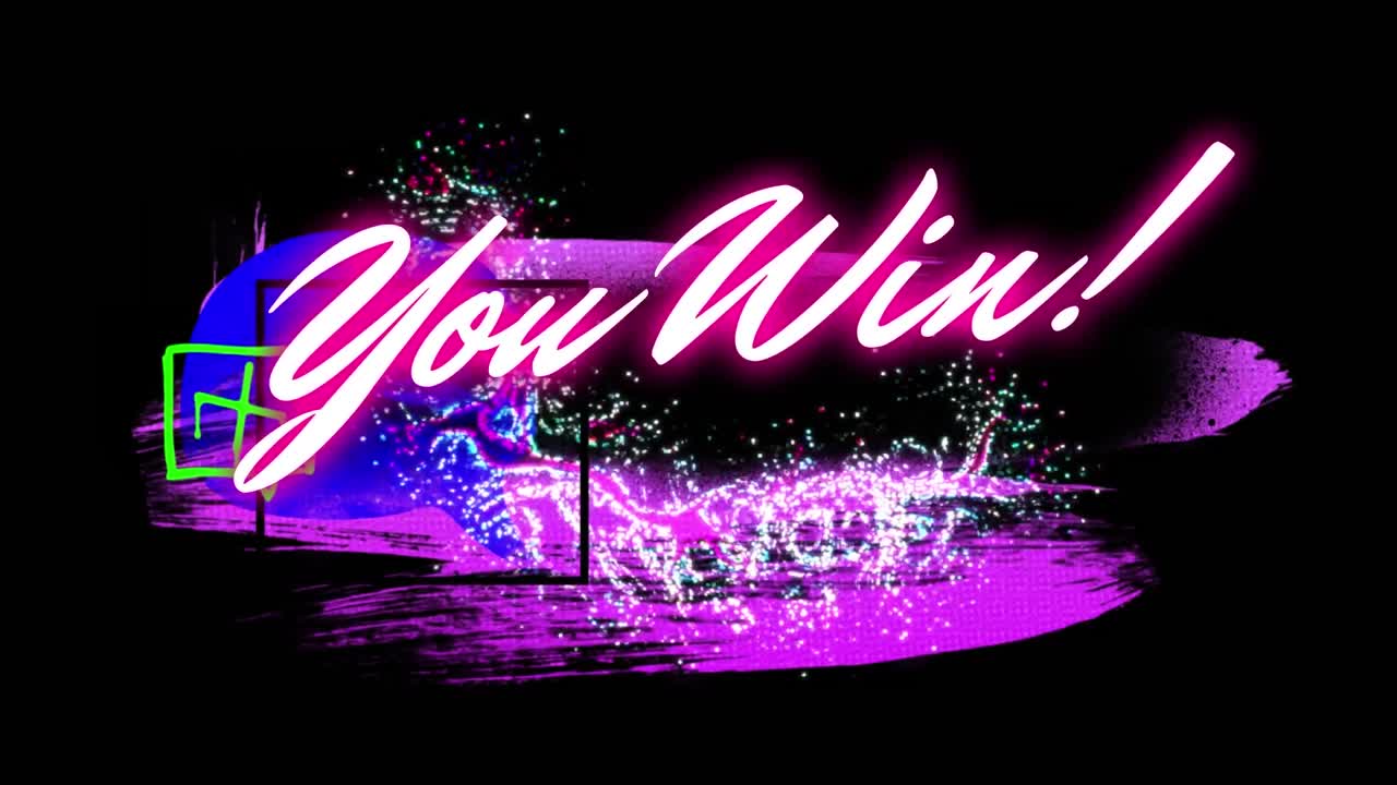 검은색 배경의 모양 위에 텍스트를 이기는 애니메이션