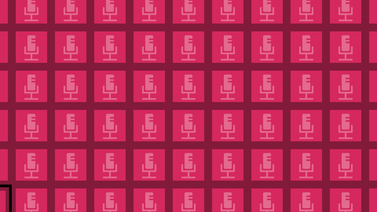 Microphone Pattern on Red Background