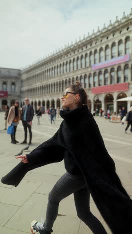 woman in venice, st. mark's square