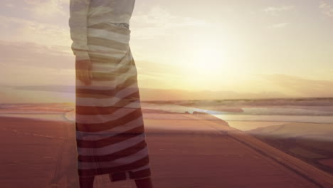 woman enjoying the sea breeze