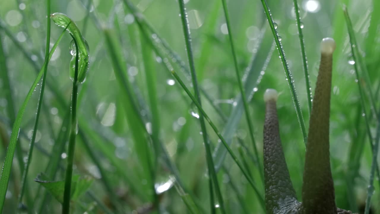 달이가 있는 이슬 잔디