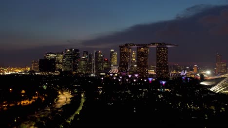 night view of marina bay sands, singapore