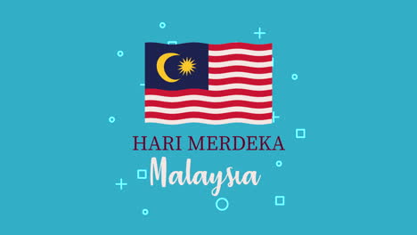 bandera de malasia y celebración de hari merdeka