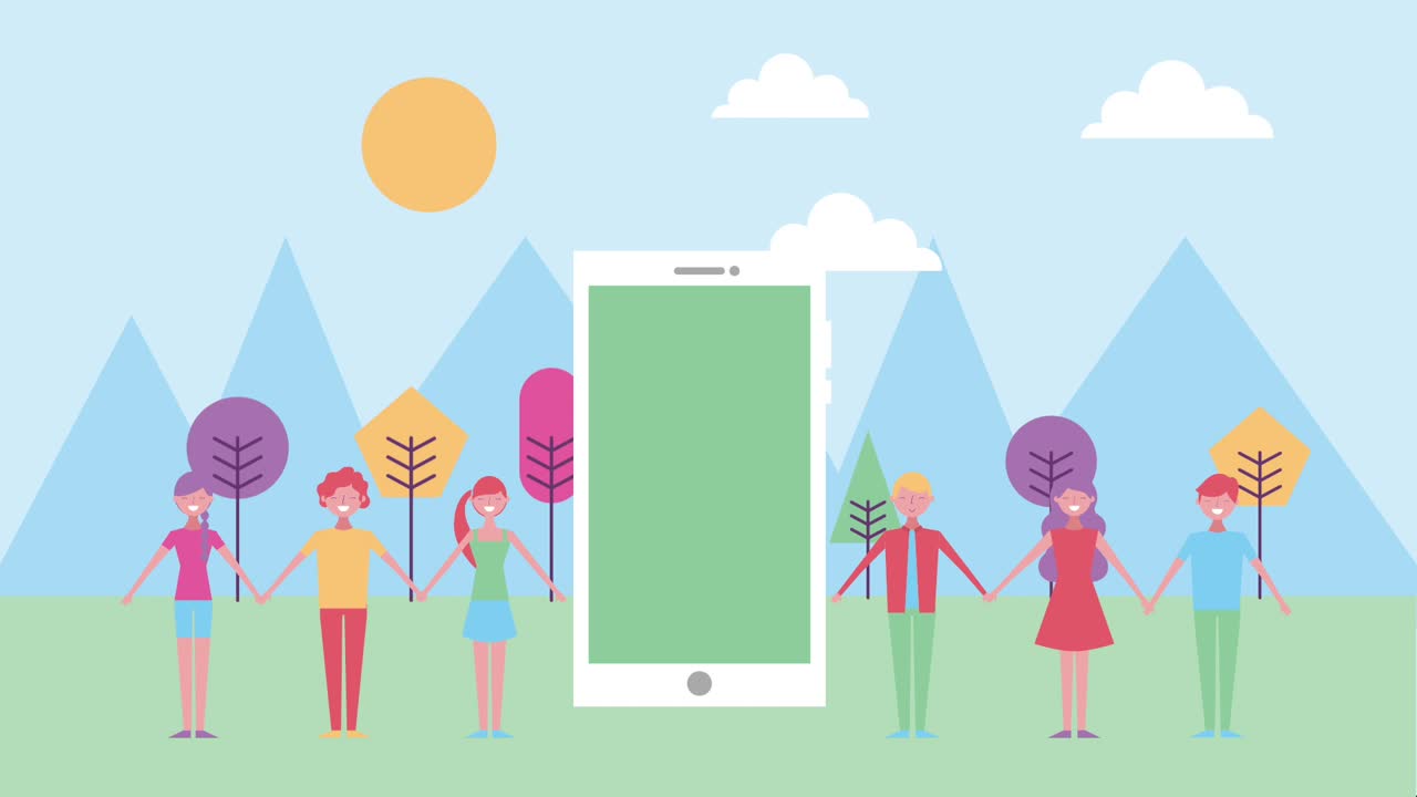 사람들, 풍경 애니메이션