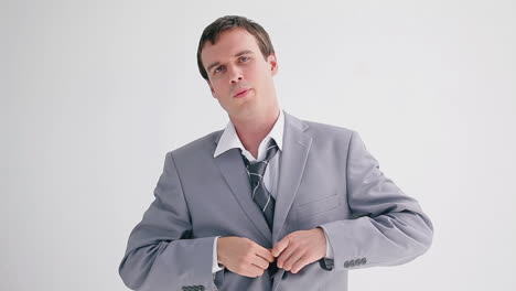 el hombre de negocios se siente cómodo.