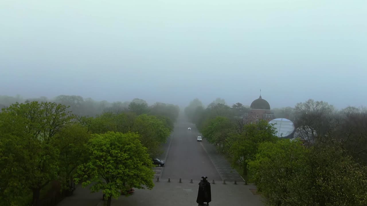 런던 건물의 드론 촬영