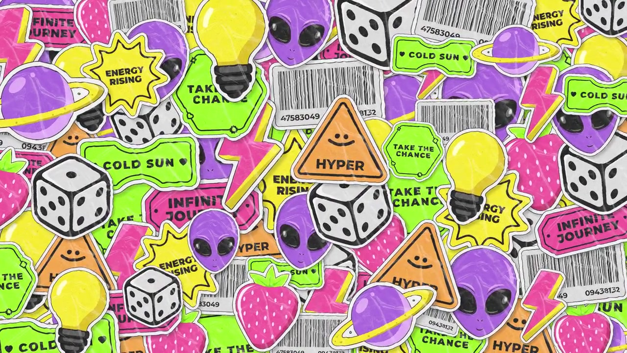 Pop Art Sticker Background