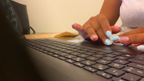 typing on keyboard studying for school