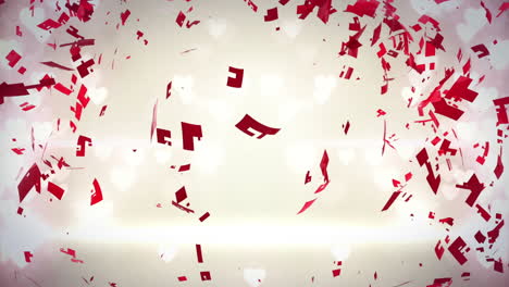 animación del icono del corazón girando y los corazones parpadeando sobre un fondo blanco