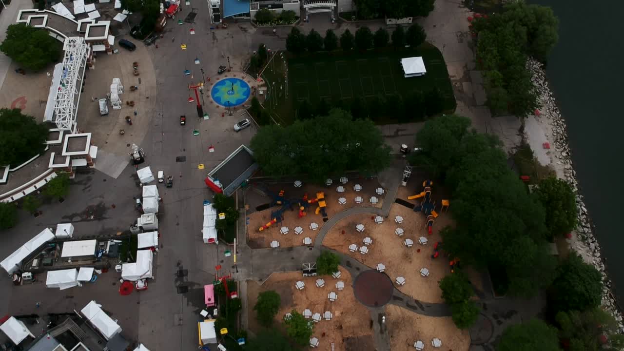 An aerial view of the Summer Grounds during the Festa Italiano in Milwaukee.