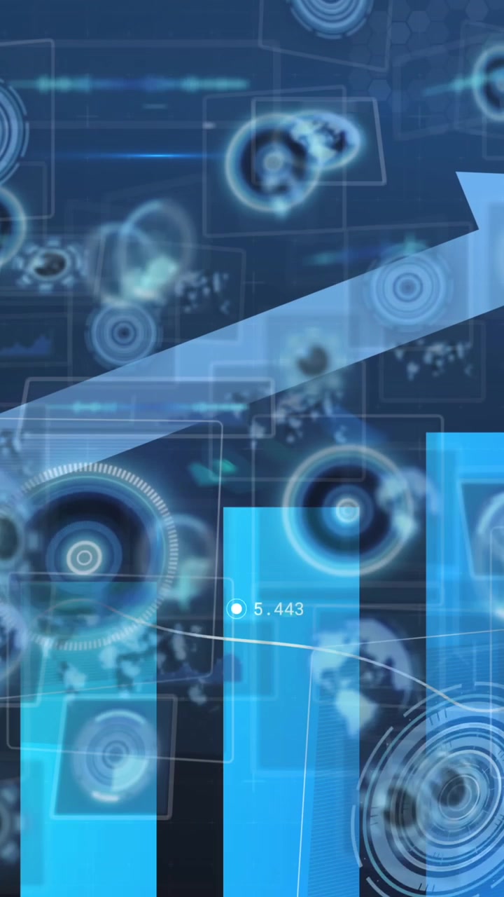 Animation of data processing and moving screens