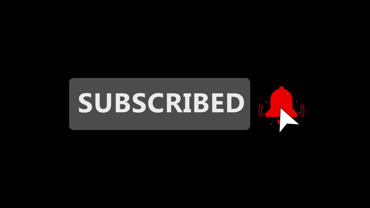 Subscribe button green screen editorial footage animation of a subscribe and likes and notification