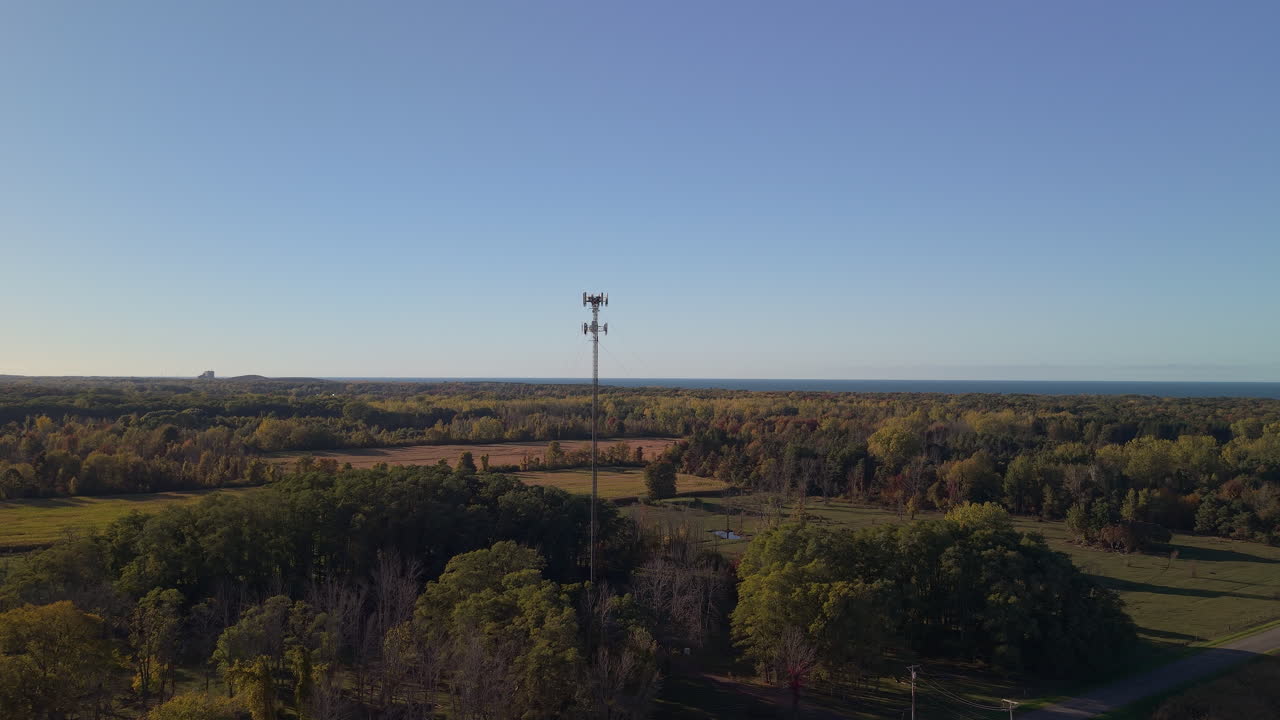 Cell Tower in Rural Landscape