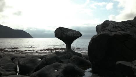 mushroom-shaped rock in norway