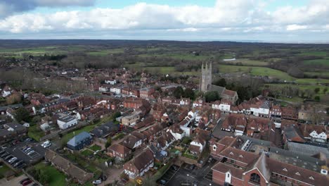 Tenterden-Kent-Uk-Drohnenaufnahmen-Aus-Der-Luft-Von-High-Street-Wide-Shot