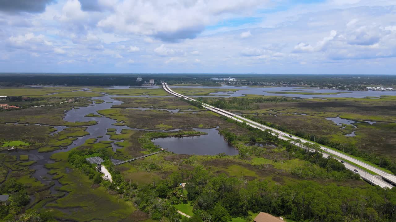 플로리다 202: j 터너 버틀러 blvd 잭슨빌 플로리다의 연안 수로를 통해 조감도