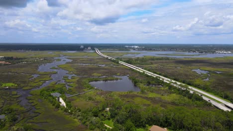 Florida-202:-J-Turner-Butler-Blvd-Vista-Aérea-Sobre-El-Canal-Intracostero-En-Jacksonville-Fl