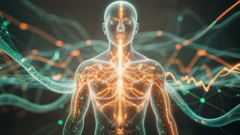 futuristic human energy and data network