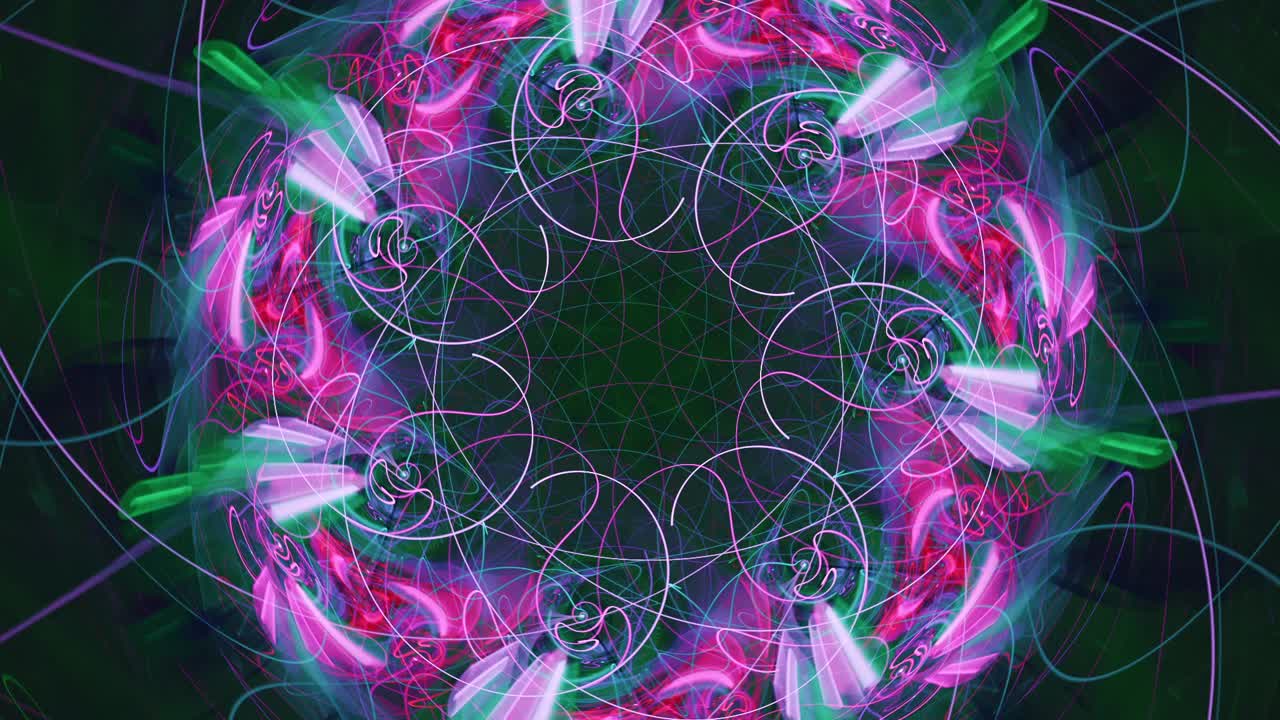 para siempre en flor - caleidoscopio abstracto sin fisuras bucle cósmico fractal música vj colorido artístico streaming telón de fondo arte