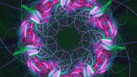 forever in bloom - seamless looping abstract kaleidoscope cosmic fractal music vj colorful artistic streaming backdrop art