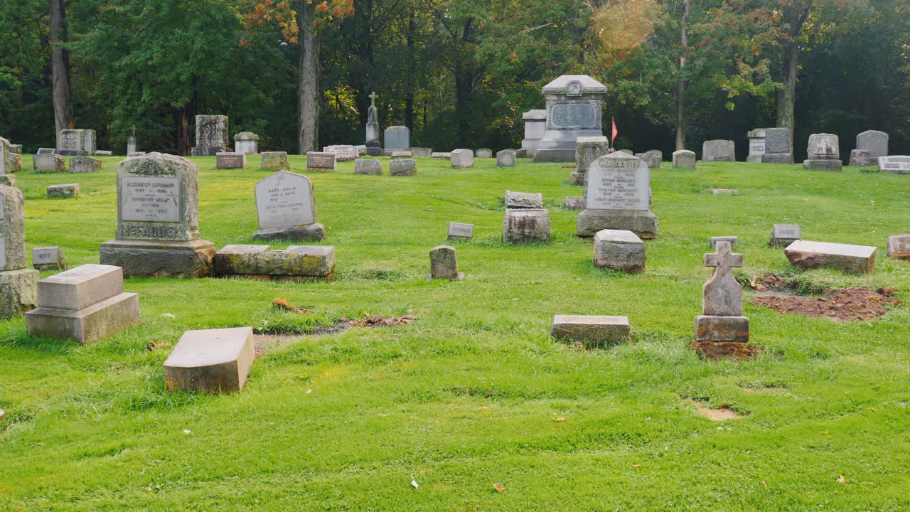cementerio en un dia nublado