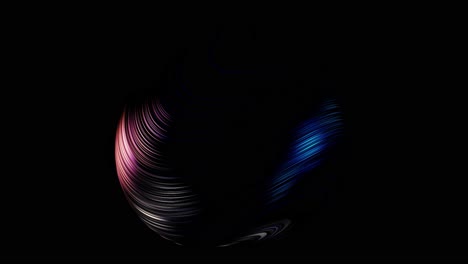esfera 3d abstracta con líneas brillantes