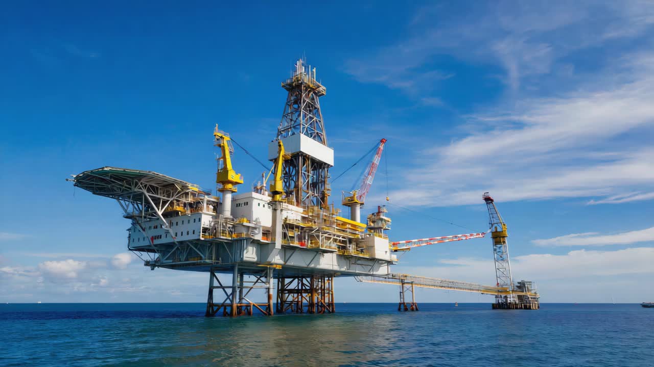 Offshore Oil Rig Platform in the Sea