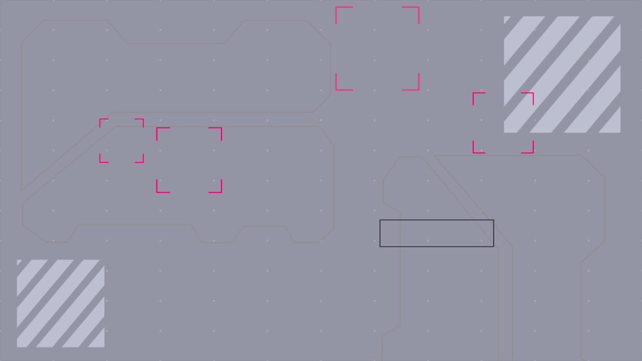 Computer digital screen of spaceship