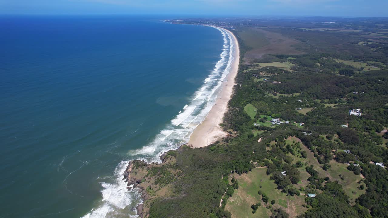 Landscape Of Seven Mile Beach In New South Wales, Australia - Aerial Shot
