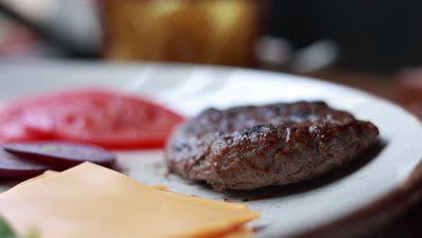 preparing a delicious burger