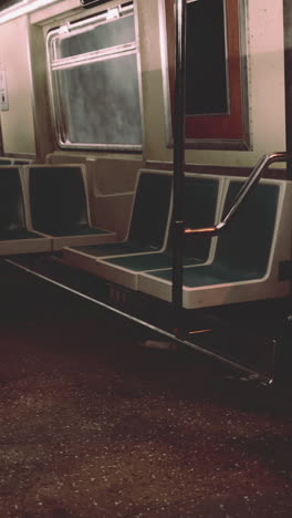 empty subway car interior